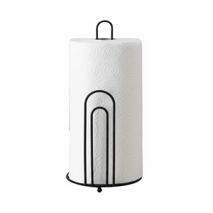 Porte-rouleau et distributeur de papier hygiénique en fil métallique sur pied décoratif Organisateur de rangement pour salle de bain de l'Inde - Product Image 1