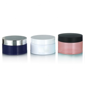 4oz 8oz Cosmetic <b>Jar</b> PET Round 100ml Empty White <b>Plastic</b> Hair Mask Body Cream <b>Jars</b> with Silver UV Lids Custom Logo - Product Image 5