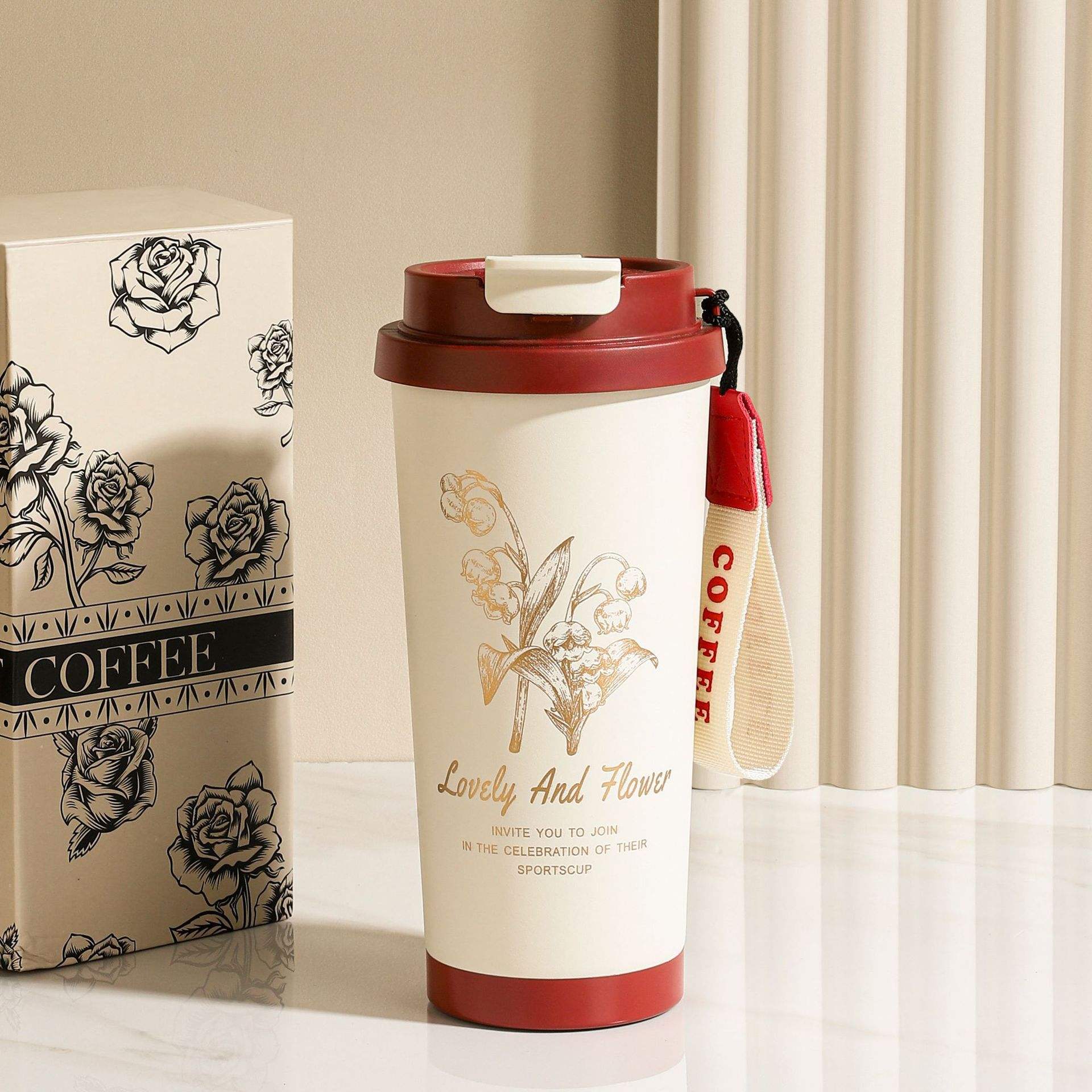 Retro red-lily orchid