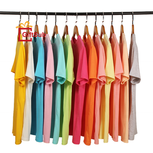 Promotion T-shirt Polyester Sublimation Blank Shirts Plain Polyester Cotton Feel Pastel Color T Shirt for Sublimation Printing