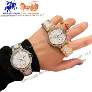 Orologio da <span class=keywords><strong>Donna</strong></span> con Quadrante Rotondo e Diamanti, Bracciale in <span class=keywords><strong>Acciaio</strong></span> Inossidabile Bicolore, Orologio da Polso Elegante Stile Cartieres - Product Image 3