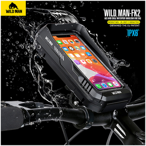 Support de téléphone portable pour guidon de vélo WILD MAN <span class=keywords><strong>FK2</strong></span> ABS IPX6 étanche avec écran tactile en TPU, boîte de rangement - Product Image 2