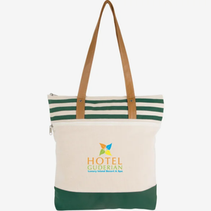 Bolsa de Lona de Algodón <span class=keywords><strong>Cora</strong></span> Lane con Logotipo Personalizado, Bolsa de Regalo al por Mayor con Cierre y Rayas Promocionales - Product Image 3