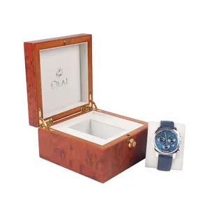 Luxury Wooden Watch Packaging Box L-hinges Watch Box Custom