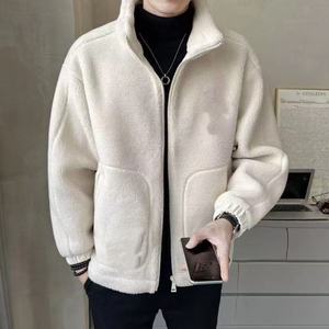 Veste en coton sherpa de style coréen pour homme |   Manteau d'hiver/d'automne tendance, doublé en polaire, épaissi - Product Image 2