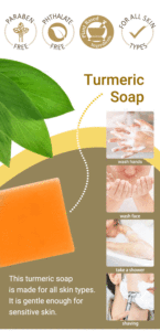 Lotion Corporelle <span class=keywords><strong>Anti</strong></span>-Acné et <span class=keywords><strong>Anti</strong></span>-Taches à la Curcuma Naturelle Bio, Savon au Curcuma, Huile Corporelle au Curcuma, Crème Blanchissante au Curcuma - Product Image 3