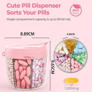 Botella de PP Roja de 150 ml para Vitaminas, Organizador de Pastillas de 7 Compartimentos para Viaje, Botellas Vacías para Suplementos y Cápsulas, Venta al Por Mayor Personalizada - Product Image 6