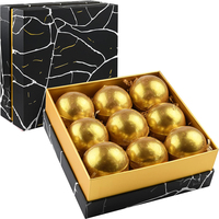 Ensemble de bombes de bain bio de luxe avec logo personnalisé, or 24 carats, emballage en boîte avec paillettes, OEM/ODM pour usage domestique et spa