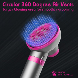 Cepillo Secador de Pelo Eléctrico 2 en 1 para Mascotas, Perros y Gatos, Peine Iónico de Bajo Ruido, Herramienta Recargable para Eliminar el Pelo Suelto - Product Image 5