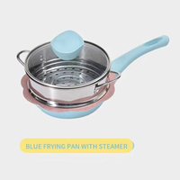 Neues Design Multifunktionale Gesunde Kochutensilien Keramikbeschichtete Aluminium-Milchpfanne Babynahrungszubereiter Set Dampfgarer Spülmaschinenfest Gasgeeignet