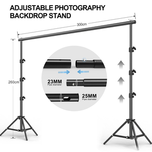 Photo studio thiết bị 2.6*3m nền đứng Nhiếp ảnh Backdrop Set mềm hộp Ô chiếu sáng Kit với xử lý - Product Image 2