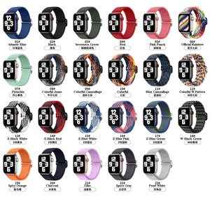 Pulsera tejida con hebilla ajustable para iWatch 6 5 pulsera deportiva de nailon <span class=keywords><strong>el</strong></span>ástico para iWatch correa de banda trenzada - Product Image 2
