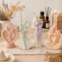 CARATTE Nouveau Moule en Silicone Minimaliste Abstrait pour Bougie, Sculpture Corporelle de Couple en Étreinte, pour Cadeau de Mariage, Fabrication de Savon, Résine et Plâtre