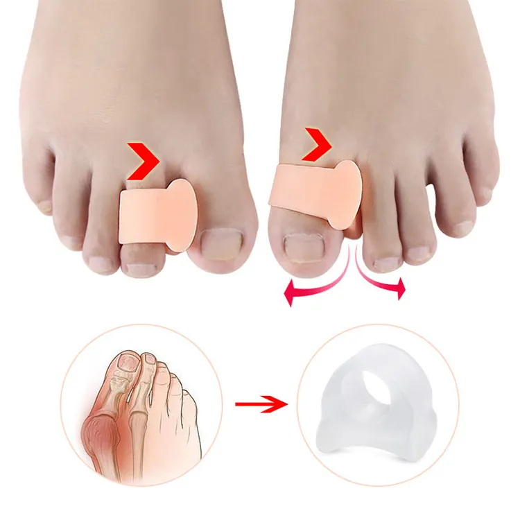 Prezzo all'ingrosso di Copertura Della Punta Big Toe Singolo Anello di Supporto In Silicone Borsite Correttore Gel Separatore della Punta