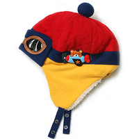 Chapeau d'hiver chaud pour bébé avec lunettes, bonnet aviateur à oreilles couvrantes pour garçon, casquette chaude pour enfants de 6 mois à 3 ans