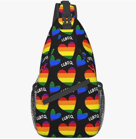 Regenbogen LGBT Umhängertasche - Pride Rucksack Für Sport & Reisen