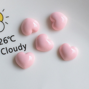 Venta caliente acrílico forma de corazón 1,1*1,3 cm Bubblegum Color corazón espaciador suelto cuentas para DIY collares hechos a mano Accesorios - Product Image 4