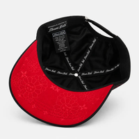 Topi Baseball 5-Panel Bordir 3D Puff Diamond & Evil Smiley Flower, Pinggiran Melengkung, Snapback, Gaya Hip-Hop Street Style