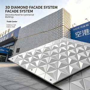 Sistema de Fachada 3D Moderno con Paneles de Aluminio Perforado, Revestimiento Metálico Anticorrosión, Panel Decorativo para Pared - Product Image 1