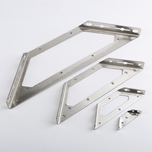 Support d'étagère triangulaire en acier inoxydable JINNATE, connecteur de meuble, support d'angle métallique durable pour montage et fixation - Product Image 2