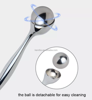 Bâton d'outils de soins personnels de beauté crème glacée anti-rides métal refroidissement froid thérapie du visage en acier inoxydable boule rouleau de massage des yeux