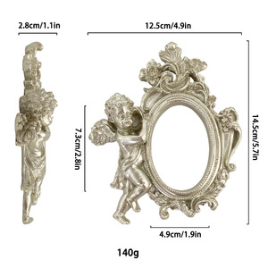 European-style <strong>Vintage</strong> Gold Mini Photo Frame, Photography Props, Nail Art, Necklace, Decorative <strong>Items</strong>, Shooting Background - Product Image 4