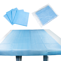 Feuille de papier de protection pour table d'examen médical, film bleu imperméable, drap jetable pour table de massage