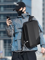 Sac à dos en jean extensible unisexe grande capacité, imperméable, avec bretelles à coussin d'air en polyester, multifonctionnel, pour voyage décontracté