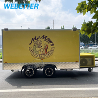 WEBETTER Remorque alimentaire carrée de haute qualité avec kiosque Snack Café Remorque alimentaire mobile pour la vente au détail Déjeuner Chariot de pommes de terre au four Camion de restauration