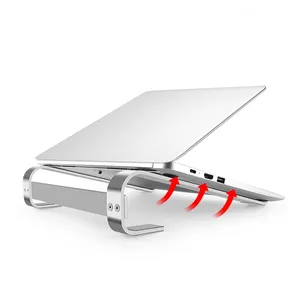 מתכת אלומיניום נייד מחשב נייד קירור Stand יציב כסף נייד מחזיק Riser תואם עם 8-18 אינץ מחשבים ניידים