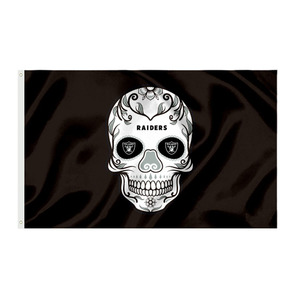Drapeau de football NFL personnalisé 3x5 pieds en <span class=keywords><strong>vente</strong></span> chaude avec les derniers designs, drapeaux des Raiders de Las Vegas - Product Image 4