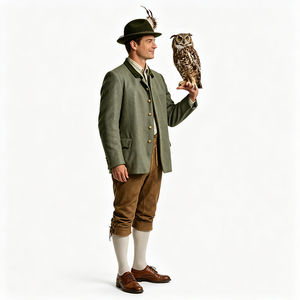 Costume <span class=keywords><strong>de</strong></span> chasseur bavarois pour hommes adultes, tenue folklorique allemande pour la fête <span class=keywords><strong>de</strong></span> carnaval Fasching - Product Image 2