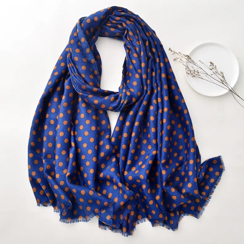 Темно-синий Зимний дизайнерский шарф в горошек 180 см длинный мужской модный шарф мужской роскошный брендовый шарф для мужчин
