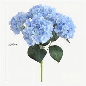 <b>Artificial</b> 5-Headed <b>Hydrangea</b> Silk White Pink Blue Wedding Floral Centerpiece Christmas Graduation Bouquet - Product Image 6