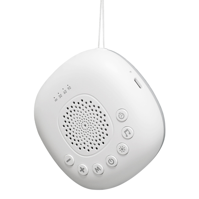 Portable White Noise Sound Machine for Baby & Adults 20 Non-Looping Soothing Sounds with Night Light for Travel Nursery Office