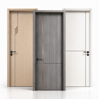 Porte intérieure stratifiée mélamine, âme en bois massif, insonorisée, pré-montée pour bâtiment résidentiel