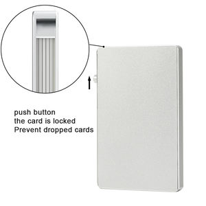 Yeni Patent kredi kart tutucu tüm alüminyum alaşım kart durumda RFID engelleme anti-hırsızlık cüzdan ince cüzdan erkekler için fabrika OEM - Product Image 3