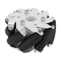 Ensemble de 4 roues Mecanum en acier inoxydable de 100 mm pour voiture robot, accessoire RC avec capacité de charge de 45 kg