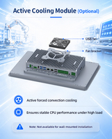 Mini PC con Pantalla, Panel PC Industrial Intel de 12.ª Generación, Computadora Táctil sin Ventilador con COM, LAN, USB para Automatización Industrial HMI