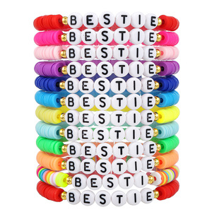 Bracelet Bestie de mode, perles colorées, cadeau de fête, unisexe, style bohème Y2K - Product Image 5