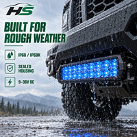 Barre lumineuse LED à double rangée sans vis HSSH brevetée, 6-50 pouces, 60W-500W, faisceau combiné, éclairage tout-terrain pour camion, SUV, 4x4
