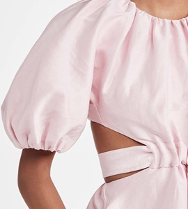 Abiti <span class=keywords><strong>da</strong></span> festa all'ingrosso los angeles mimosa ritaglio midi dress tie belt esagerato puff maniche rosa di moda abiti per lad - Product Image 5