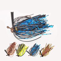 Promotion : Leurre de pêche avec jupes 7g/10g, Spinner Jig métallique avec jupes, Tête de jig en plomb