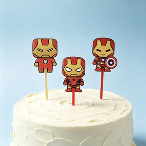 <span class=keywords><strong>D</strong></span>écorations de cupcakes de super-héros de dessins animés pour les <span class=keywords><strong>d</strong></span>écorations de gâteaux <span class=keywords><strong>d</strong></span>'<span class=keywords><strong>anniversaire</strong></span> pour enfants - Product Image 2