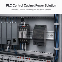 Alimentation électrique sur rail DIN mince 60W HDR-60, sortie CC 12V 24V, source d'alimentation à découpage CA pour contrôle PLC industriel