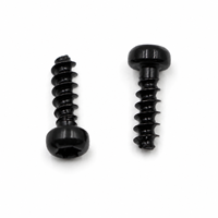 Vis autotaraudeuse Torx noire à tête bouton, couple élevé, filetage grossier, pointe acérée, fixation personnalisée pour assemblage de panneaux