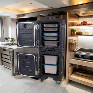 รถเข็นส่งอาหารแบบโรโตโมลดิ้ง ตู้แช่อาหารสำหรับจัดเลี้ยง ความจุ 160 ลิตร 900 ลิตร 1000 ลิตร ภาชนะเก็บอาหาร - Product Image 5