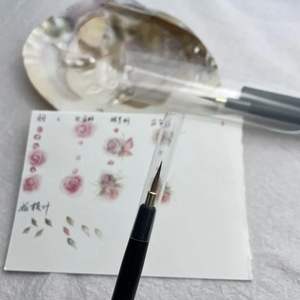 LUOKEXI <span class=keywords><strong>acquerello</strong></span> Nail Art pennello speciale manico in bambù forte assorbimento d'acqua moda Design snello spazzola <span class=keywords><strong>per</strong></span> capelli animali - Product Image 2