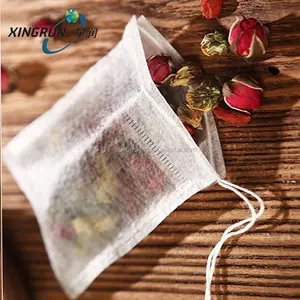 20gsm 30gsm PLA nonwoven fiber fabric drawstring tea coffee filter packing bag for sales