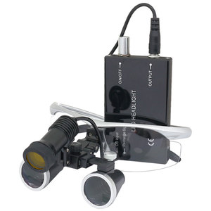 Dental Loupes Magnifier Dental Lab Medical Loupes Magnification Binocular 2.5X 3.5x Headlight Headlamp 5W Set Metal Box